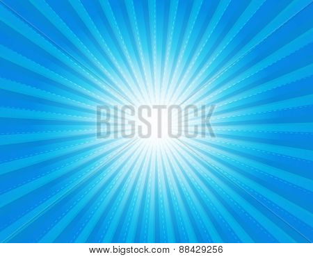 Blue Retro Star-burst Background