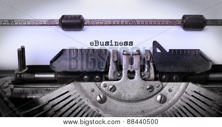 Vintage Inscription Made By Old Typewriter