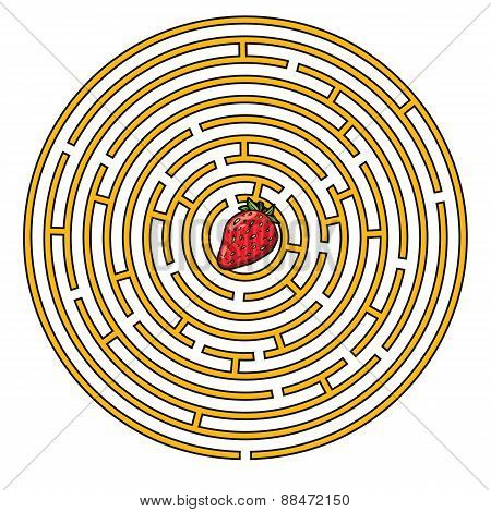 Labyrinth round strawberry