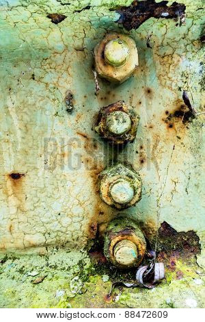iron with rust traces, symbol of decay, damage, transience