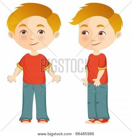 Boy front and side
