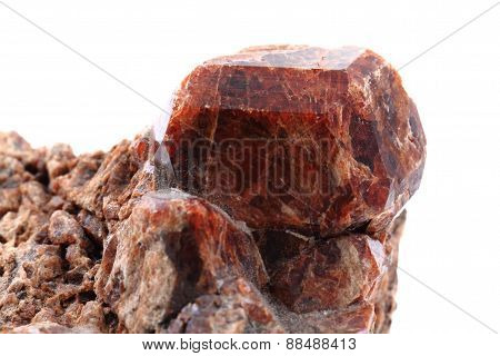 Brown Garnet Mineral Isolated