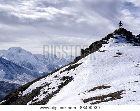 Alaska Hiker - Across from Mt. McKinley