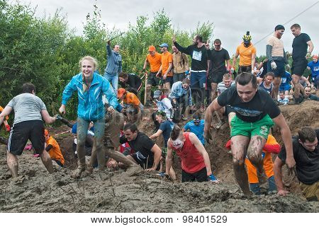 Dirty cross-country race stage. Tyumen. Russia