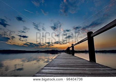 Sunset At Lake Chiemsee In Germany