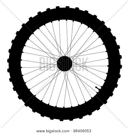 Bicycle Wheel Silhouette