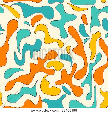 Seamless color hand-drawn pattern.