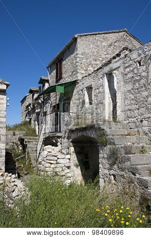 Ruined houses on Solta island