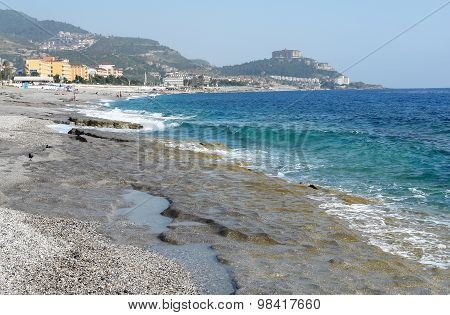 Beach And Mountains.