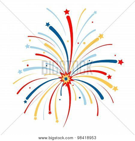 Vector Firework On White Background