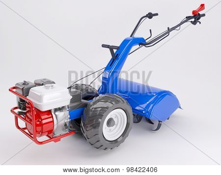 3d render of a rotavator