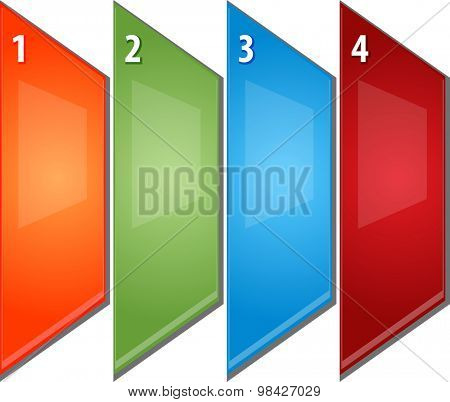 blank business strategy concept infographic diagram perspective panels numbered points illustration four 4