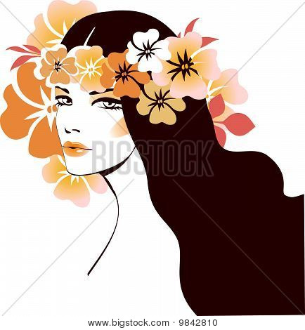 Outono menina morena