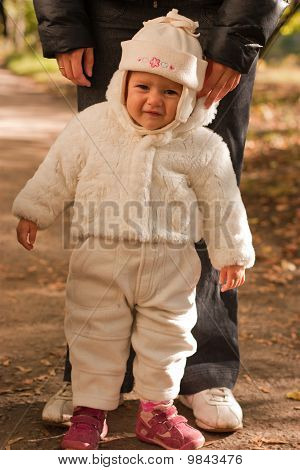Cute baby in bianco