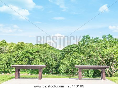 Twin Wood Chairs