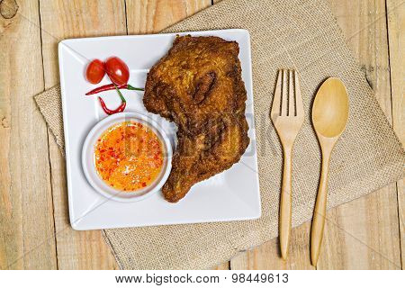 Deep Fried Chicken On A Plate