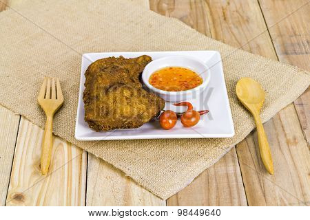 Deep Fried Chicken On A Plate