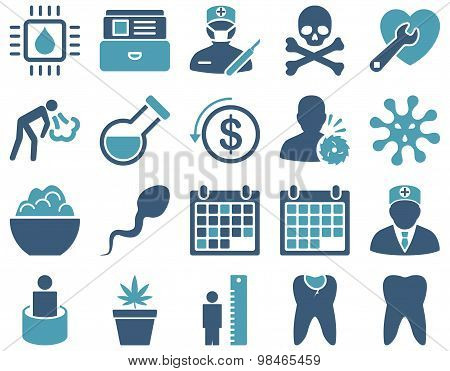 Medical bicolor icons