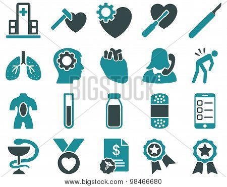 Medical bicolor icons