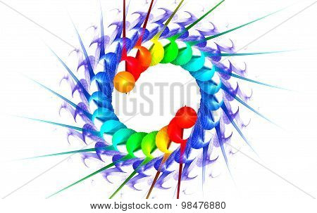 Abstract colored spiral computer-generated image