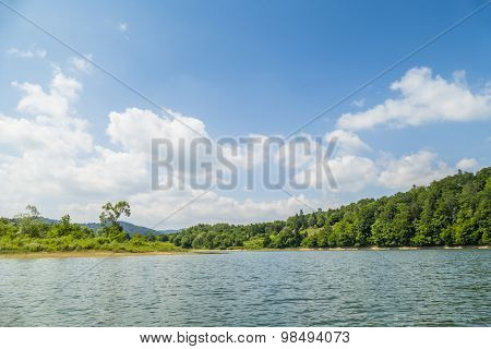 Lake Solina in Bieszczady, Poland