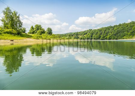 Lake Solina in Bieszczady, Poland