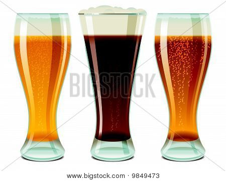 Tre bicchieri di birra