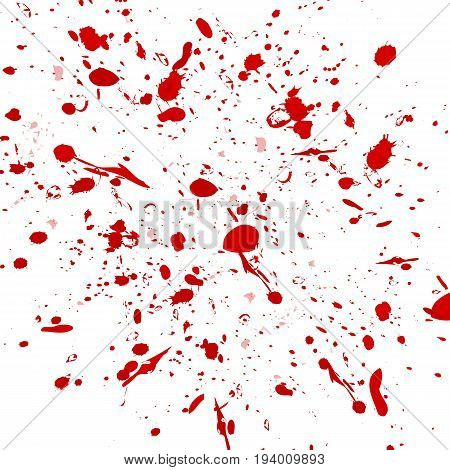 Abstract ink background. Marble style. Red, white ink in water