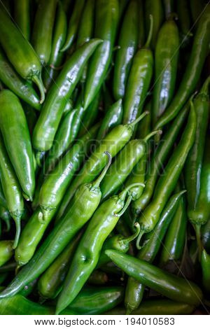 A Lot Of Hot Spicy Chili Green Red Peppers Background