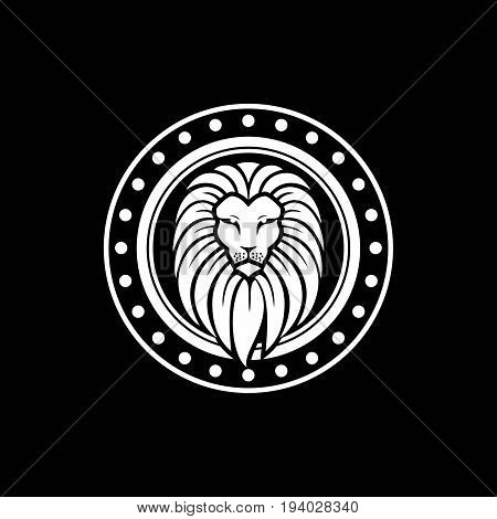 lion head - vector sign concept illustration. Lion head logo. Wild lion head graphic illustration. Design element.Eps8,Eps10