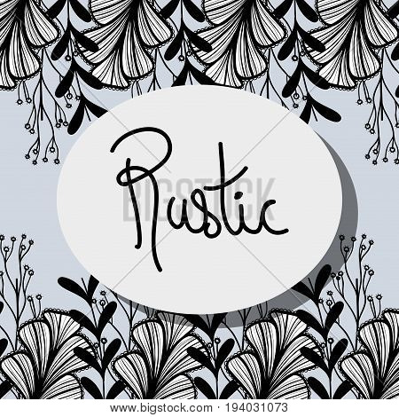 rustic decoration with branches design background vector illustration
