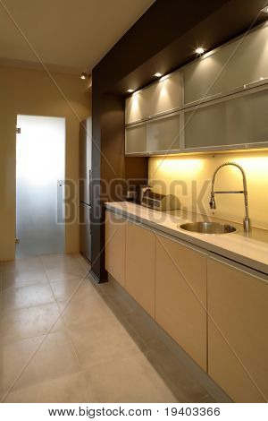 Cucina in un appartamento moderno