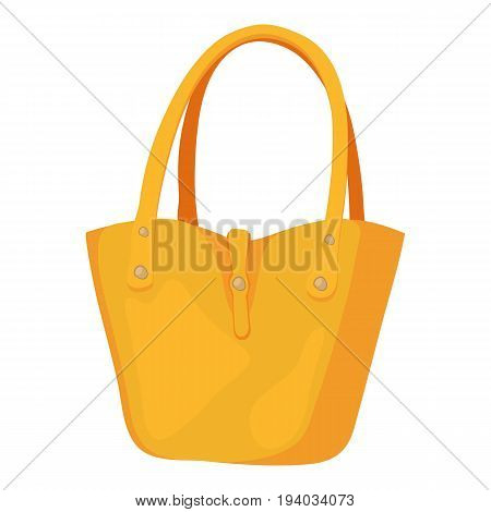 Women bag icon. Cartoon illustration of women bag vector icon for web isolated on white background
