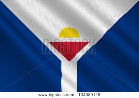 Flag of Saint Martin officially the Collectivity of Saint Martin is an overseas collectivity of France in the Caribbean. 3d illustration