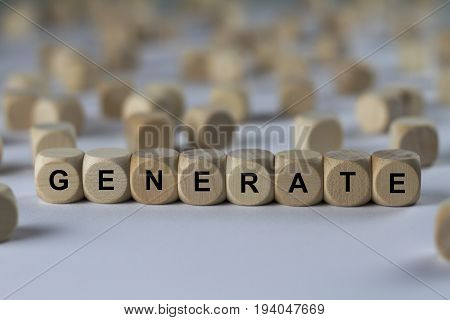 Generate - Cube With Letters, Sign With Wooden Cubes