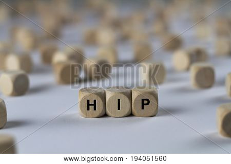 Hip - Cube With Letters, Sign With Wooden Cubes