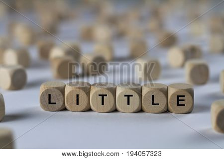 Little - Cube With Letters, Sign With Wooden Cubes