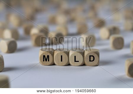 Mild - Cube With Letters, Sign With Wooden Cubes