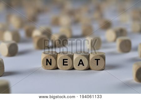Neat - Cube With Letters, Sign With Wooden Cubes