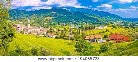 Picturesque Village Of Pazzon Panoramic View