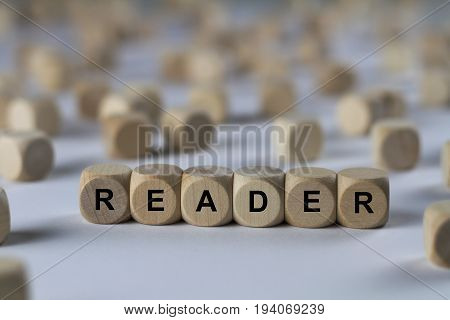 Reader - Cube With Letters, Sign With Wooden Cubes