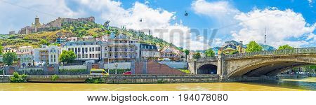 On The Bank Of Kura River In Tbilisi
