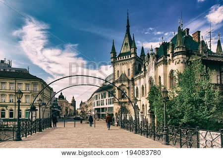View of Jakabov Palace in the old town in Kosice, Slovakia
