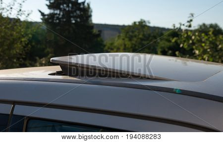 Close up of the car sun roof