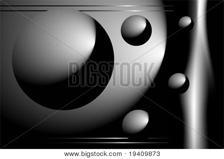 Boules de mécanisme abstrait acier