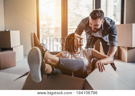 Couple Moving In New House