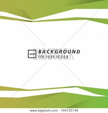 Abstract horisontal background. Broken lines form. Olive color. Element for your business presentation banner flyer cover poster advertising and identity design. Vector