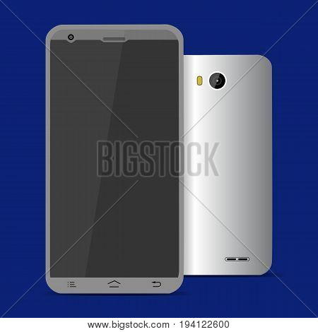 Mobile phone isolated, realistic vector illustration. Realistic phone