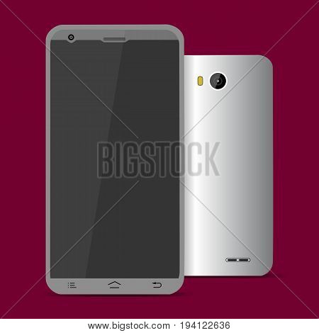 Mobile phone isolated, realistic vector illustration. Phone vector