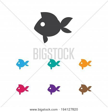 Vector Illustration Of Animal Symbol On Fish Icon. Premium Quality Isolated Turbot  Element In Trendy Flat Style.
